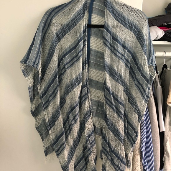 American Eagle Outfitters Accessories - NWT American Eagle Blue Strip Shawl